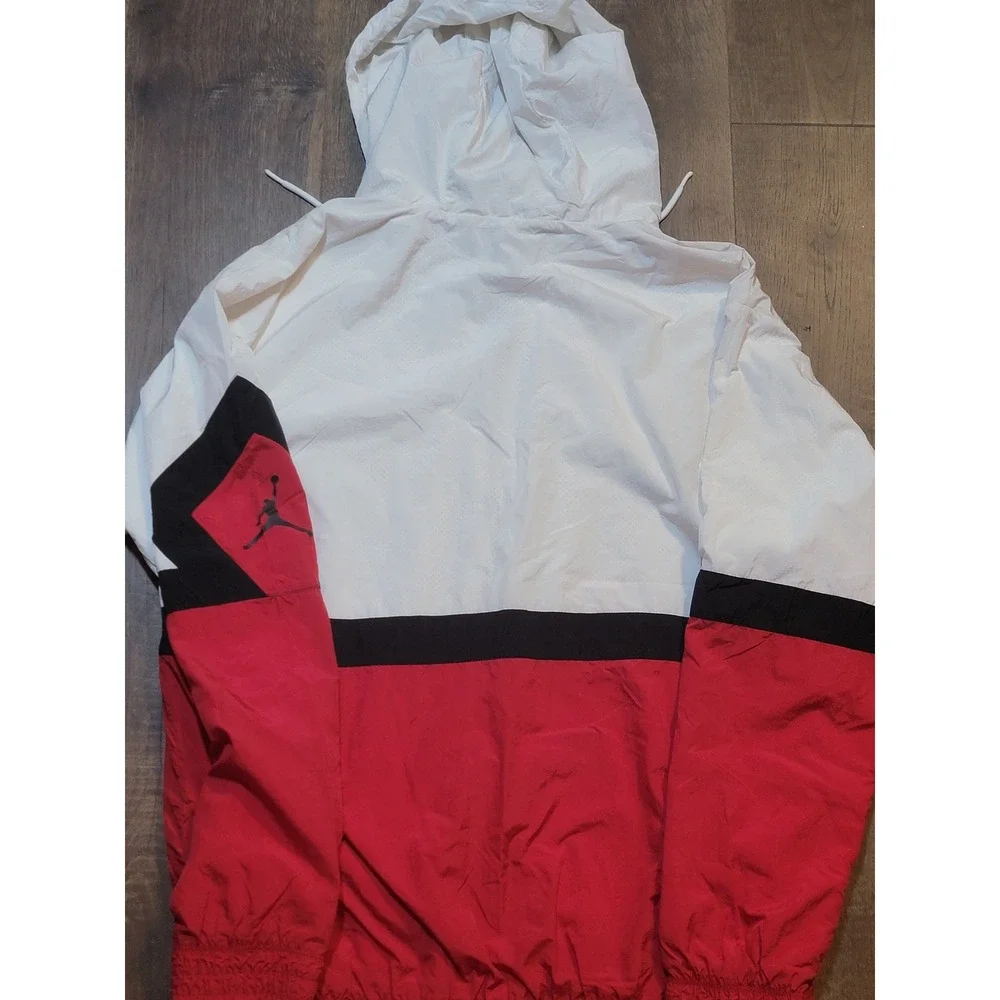 Jordan Est 1985 Colorblock Windbreaker Jacket White Red Black‎ Lightweight
